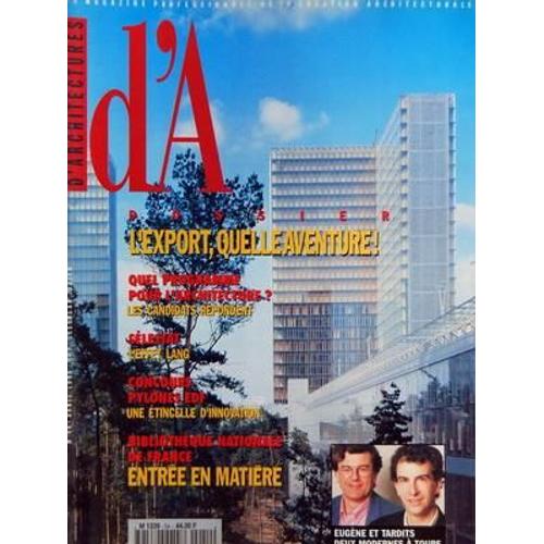 Architectures (D') N° 54 Du 01/04/1995 - L'export - Quelle Aventure - Quel Programme Pour L'architecture - Selestat - L'effet Lang - Concours Pylones Edf - Bibiotheque Nationale De France - Eugene ...