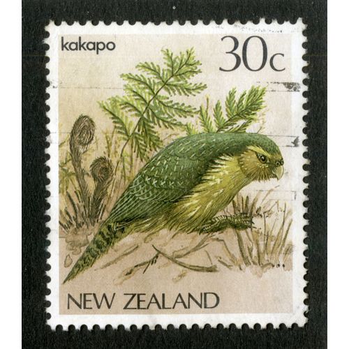 Timbre Oblitéré New Zealand, Kakapo, 30c