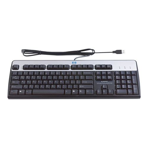 HPE Standard - Clavier - USB - Norvégien - argent, carbonite