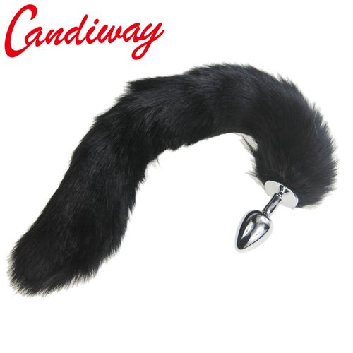 Black Fox Tail Dog Tails Butt Anal Plug Sex Toy, Buttplug G Spot Toys, Cat T64.Couple Lover Sex Products, Game Sex Toy