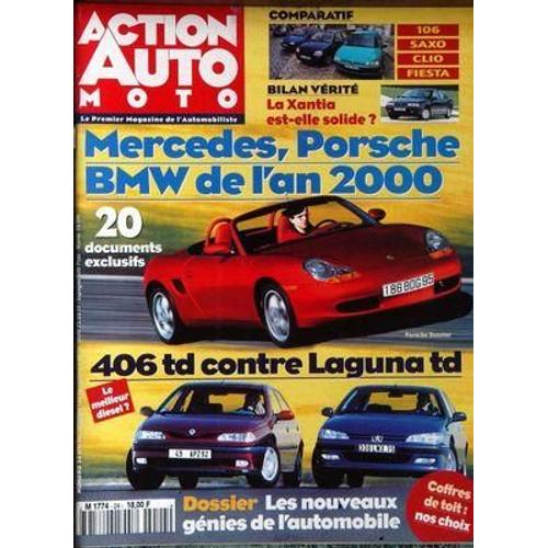 Action Auto Moto N° 24 Du 01/05/1996 - Mercedes - Porsche - Bmw De L' An 2000 406 Td - Contre Laguna Td Comparatif 106 Saxo Clio Fiesta Bilan Verite - La Xantia Est-Elle Solide Doss...