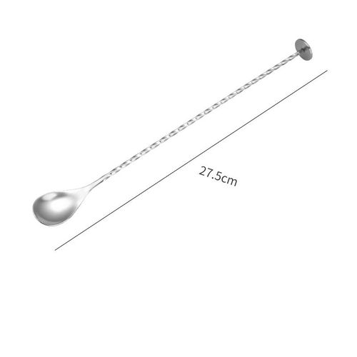 Cuillère À Cocktail À Long Manche En Acier Inoxydable, Shaker À Motif En Spirale, Bar, Assad