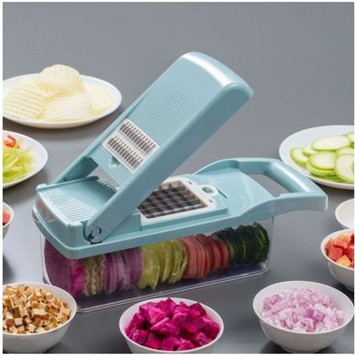 Coupe-Légumes Multifonctionnel Avec Panier De Vidange, Gadget 8 En 1, Râpe, Broyeur, Accessoire De Cuisine, Trancheur De Fruits