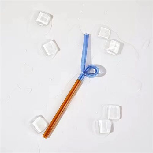 Pailles En Verre À Haute Teneur En Borosilicate Écologique, Pour Boissons, Smoothies, Cocktails, Verres Colorés