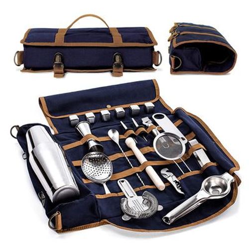 Sac De Transport En Toile Pour Barman, 1 Pièce, Sac De Transport Pour Barman, Kit D'outils En Toile Créatif, Pack D'outils De Bar, Ensemble De Shaker À Cocktail, Sac De Rangement Uniquement