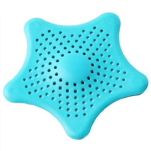 Filtre d'évier de cuisine en plastique PVC en forme d'étoile, 1 pièce, attrape-cheveux en plastique, filtre de salle de bains, bouchon Anti-colmatage