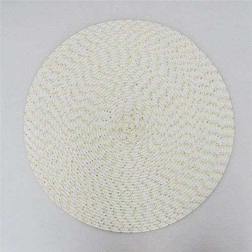 Napperon Rond Et Isolant, Sous-Verre Multi-Usages, Anti-Brûlure, Tissé Or, Tapis De Table Moderne, 1 Pièce
