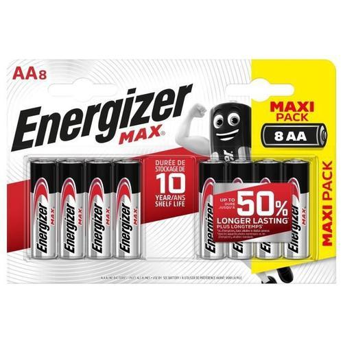 Piles Alcalines Energizer Max AA/LR6. pack de 8