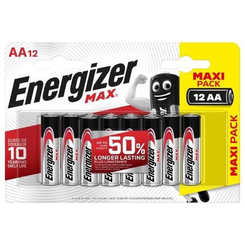 Piles Alcalines Energizer Max AA/LR6 - pack de 12