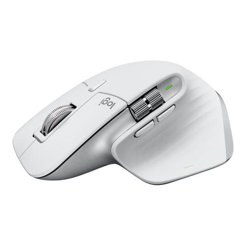 Logitech Master Series MX Master 3S for Mac - Souris - ergonomique - optique - 7 boutons - sans fil - Bluetooth, 2.4 GHz - gris pâle - pour Apple MacBook