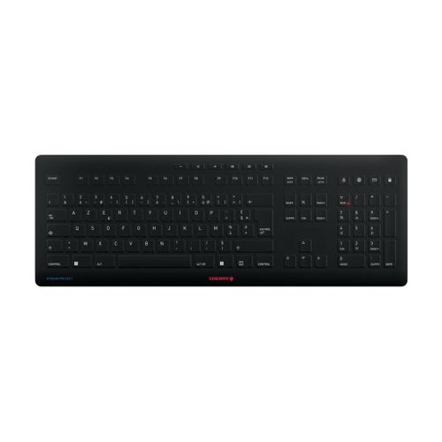 CHERRY STREAM PROTECT - Clavier - sans fil - 2.4 GHz - AZERTY - Français - commutateur : CHERRY SX - noir