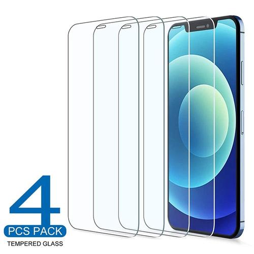 Verre Trempé Iphone 12 Pro Protecteur D'écran À Couverture Complète-4 Pièces