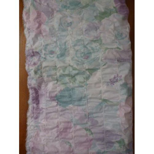 Voilage Bleu Blanc Rose À Fleurs 1,20 Hauteur X 0,65.