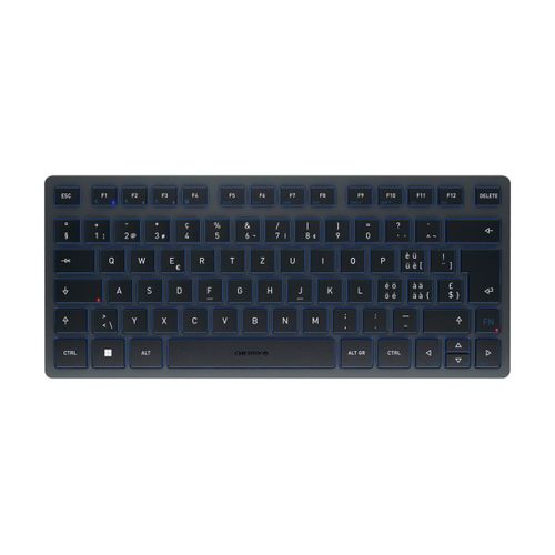 CHERRY KW 7100 MINI BT - Clavier - sans fil - Bluetooth 5.1 - QWERTZ - Suisse - commutateur : CHERRY SX - bleu ardoise