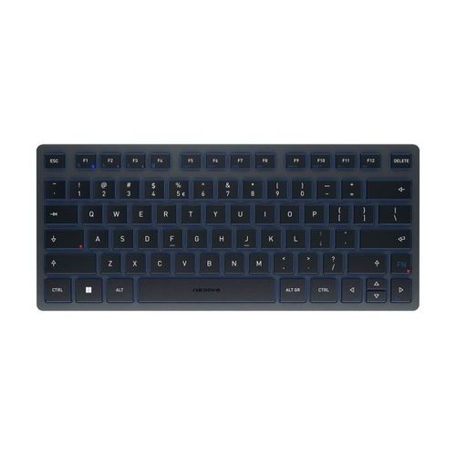 CHERRY KW 7100 MINI BT - Clavier - sans fil - Bluetooth 5.1 - QWERTY - Europe - commutateur : CHERRY SX - bleu ardoise