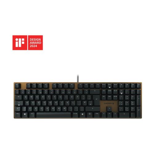 CHERRY KC 200 MX - Clavier - USB - QWERTY - R.-U. - commutateur : CHERRY MX2A Silent Red - noir - emballage sans plastique