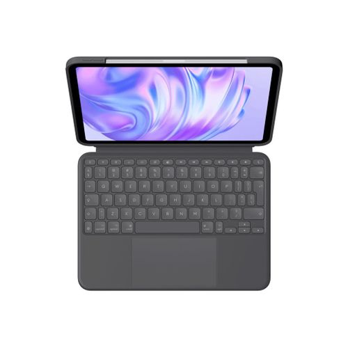 Logitech Combo Touch - Clavier et étui - avec trackpad - rétroéclairé - Apple Smart connector - QWERTY - International US - graphite - pour Apple 11-inch iPad Pro (M4)