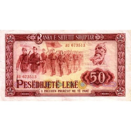 Albanie 1964 Billet Neuf Unc De 50 Leke Pick 38