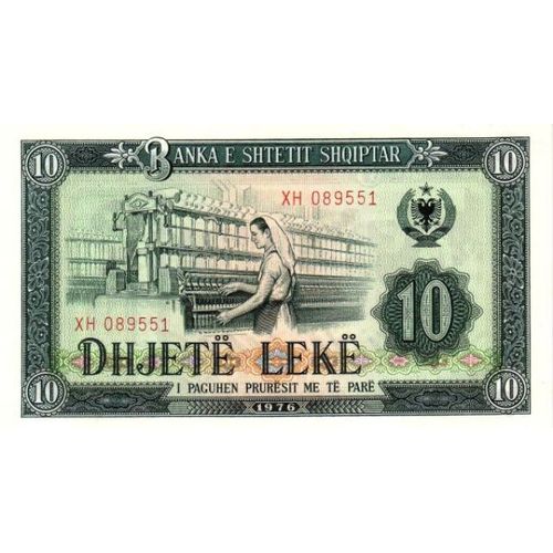 Albanie 1976 Billet Neuf Unc De 10 Leke Pick 43