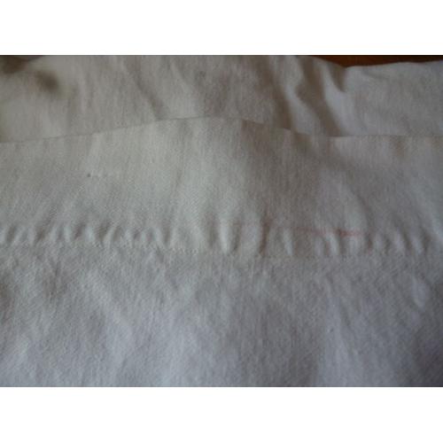 Drap En Coton Blanc Pour Lit D'une Personne;114 X 255.
