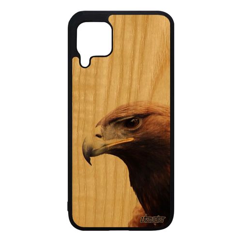 Coque Bois Silicone Pour Huawei P40 Lite Aigle Design Marron Royal Rigide Rapace Housse Nature Animal Dessin Oiseau Animaux Jolie De