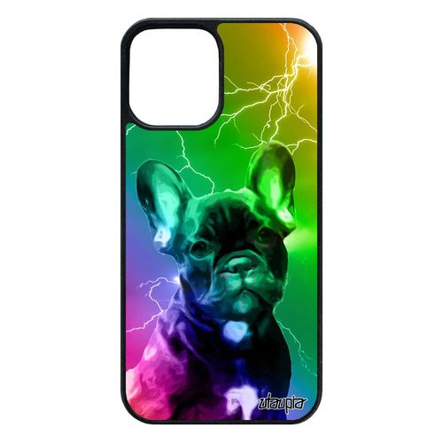 Coque 12 Pro/Iphone 12 Silicone Chien Animaux Mignon Vert Eclair Antichoc Rigide Telephone Bulldog Francais Design Chiot 64 Go