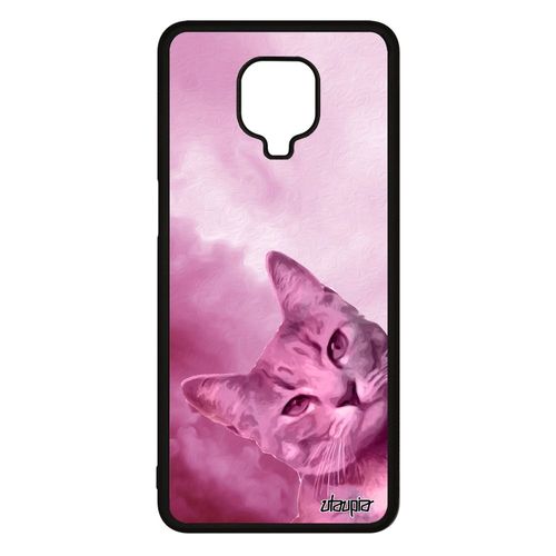 Coque Chat Pour Xiaomi Redmi Note 9s Silicone Housse Pas Cher Antichoc Nuage Ciel Chaton M2003j6a1g Personnalisé Rose Animaux Animal