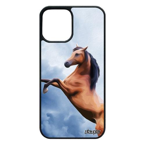 Coque Cheval De Protection Pour Iphone 12 / 12 Pro Silicone Animal Poulain Design Nuage Personnalisé Antichoc Ciel Equitation