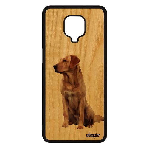 Coque Silicone Chien Pour Xiaomi Redmi Note 9 Pro Bois Animal Beige Jolie Labrador Telephone De Protection Golden Retriever 4g