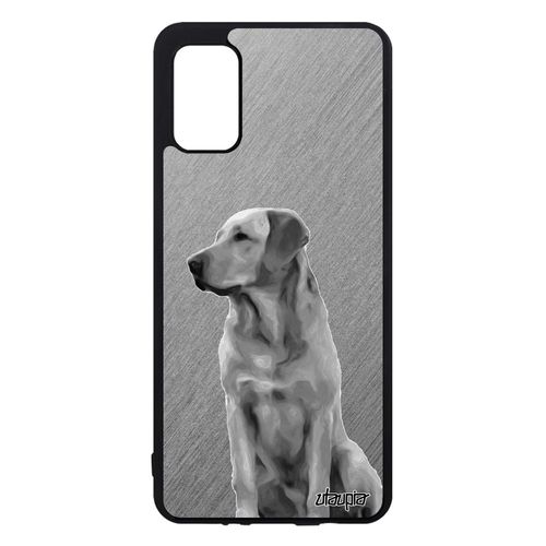 Coque Pour Samsung Galaxy A41 En Silicone Chien Golden Retriever Chiot Animaux Rigide Etui Texture Labrador Gris Effet Animal Case