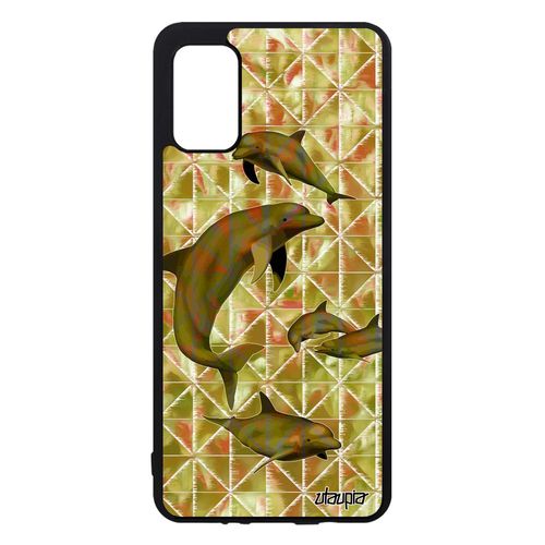 Coque A41 Silicone Dauphin De Protection Rigide Animaux Original Vert Telephone Animal Graphique Marsouin Geometrie Samsung Galaxy