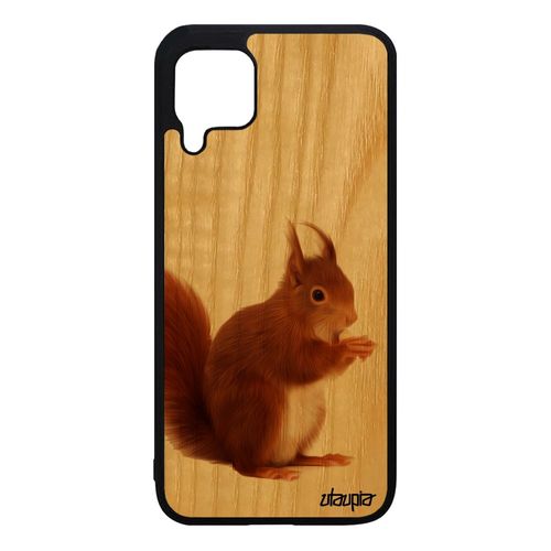 Coque Bois Pour Huawei P40 Lite Silicone Ecureuil Souple 4g Portable Case Foret Mignon Caoutchouc Marron Design De Made In France