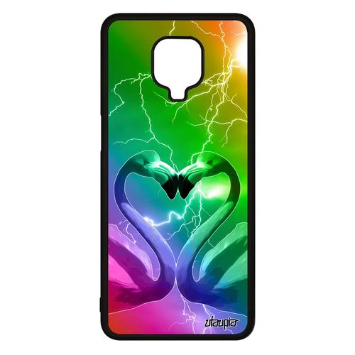 Coque Pour Xiaomi Redmi Note 9s Silicone Flamand Rose Animaux Etui Multicolore Antichoc Love Smartphone Oiseau Animal CUr Eclair De