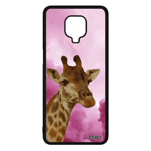Coque Xiaomi Redmi Note 9 Pro Silicone Girafe Pas Cher Caoutchouc Rose Mobile Savane Telephone Ciel Housse Antichoc Design Animal De