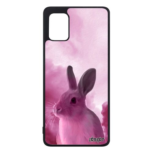 Coque Rigide Samsung Galaxy A31 Silicone Lapin Animal Rose Etui Design Portable De Paques Animaux Unique Ciel Telephone Lièvre Nuage