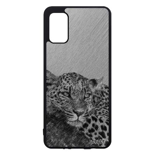 Coque Silicone Samsung Galaxy A41 Leopard Guepard Jaguar De Protection Design Predateur Pas Cher Gris Portable Felin Animal Animaux