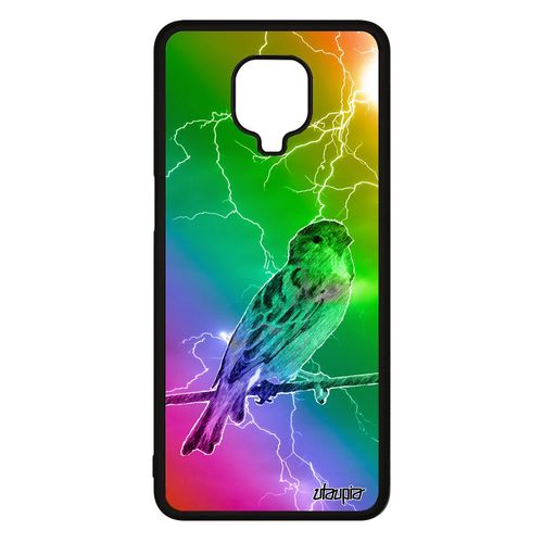 Coque Pour Xiaomi Redmi Note 9 Pro Silicone Oiseau Original Animaux Nature Housse Petit Rigide Animal Multicolore De Protection Vert