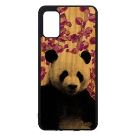 Coque Pour Samsung Galaxy A41 En Bois Silicone Panda Bumper Design Geant De Protection Animal Case Animaux Rigide Nature Ecolo Rose