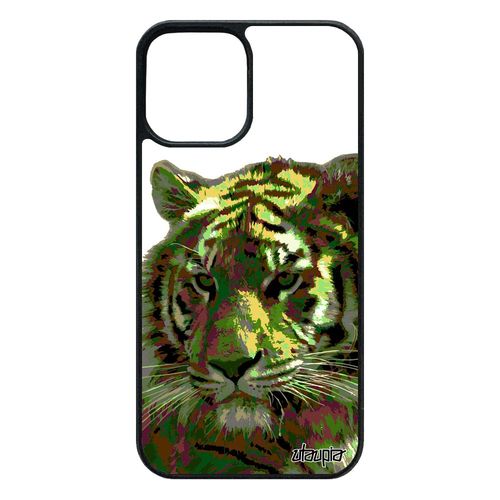 Coque 12 Pro/Iphone 12 Silicone Tigre Animaux Du Bengal Vert Pop Art 64 Go Housse Telephone Tigresse Design Sauvage Animal De