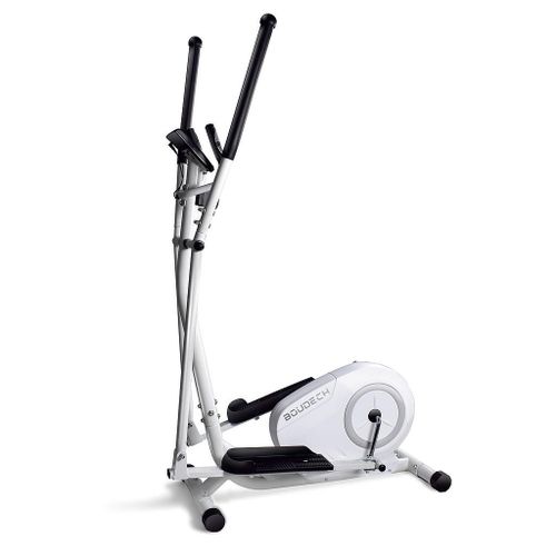 Boudech - Boost 5000 - Vélo Elliptique Bidirectionnel De Cross-Trainer Avec Volant Ultra Silencieux De 5 Kg, Résistance Magnétique Réglable Sur 8 Niveaux Et Conception Avec Double Poignée Et Moniteur De Fréquence Cardiaque. Blanc