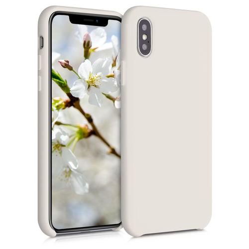 Kwmobile Coque Compatible Avec Apple Iphone X - Coque - Housse De Téléphone Gris Pâle