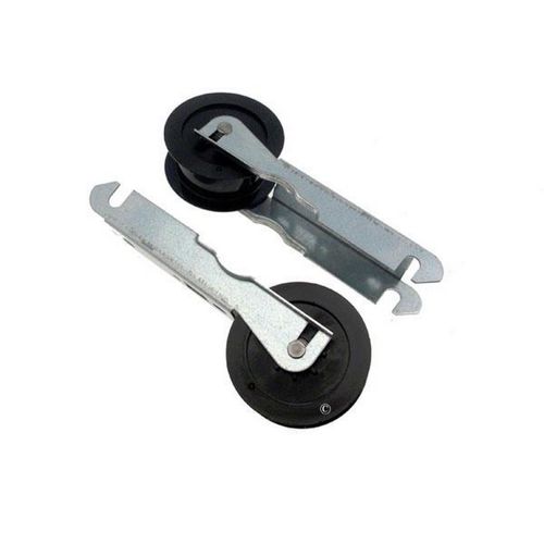 Lot de 2 galets poulies tendeurs et supports Sèche-linge (06017597 40004610 CANDY FAGOR FAGPR VESTEL MAYTAG ZEROWATT EDESSA KELVINATOR OTSEIN HOOVER OSTEIN)