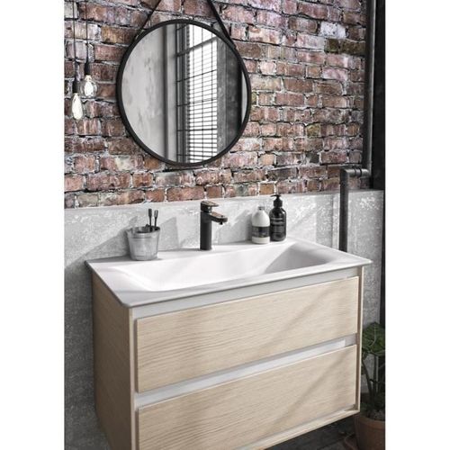 Ideal Standard - Mitigeur lavabo noir/ chromé avec tirette et vidage - TYRIA