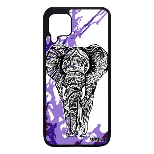 Coque Elephant Pour Huawei P40 Lite Silicone Violet Tribal Sagesse Motif Ethnique Mobile Fantaisie Dessin Ganesh D'afrique Animal De