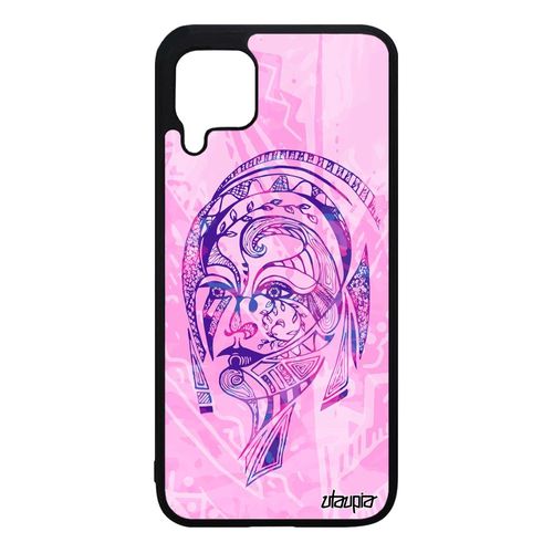 Coque Huawei P40 Lite Silicone Femme Solide Fee Etui Plume Dessin Pastel Fille Tribal Ethnique Couleur Antichoc Smartphone Violet De