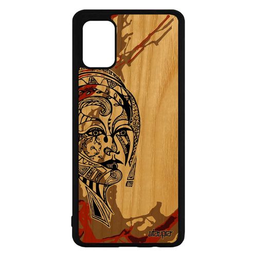Coque Silicone Samsung Galaxy A71 En Bois Femme Fille Animal Marron Feerique Portable Impression Dessin Unique Azteque Fleur 4g Case