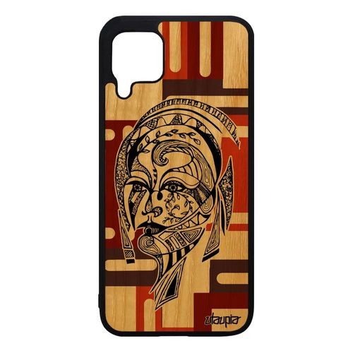 Coque Pour Huawei P40 Lite Bois Silicone Femme Marron Cube Geometrique Etui Feerique Fantaisie Dessin Fille Tribal Azteque Animaux
