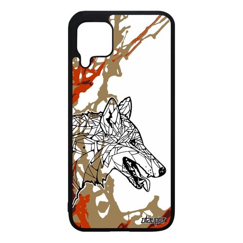 Coque Huawei P40 Lite Silicone Loup Hiver Antichoc Art Marron Dessin Animal Design Mechant Chien Souple Arbre Cadeau Fete Des Peres