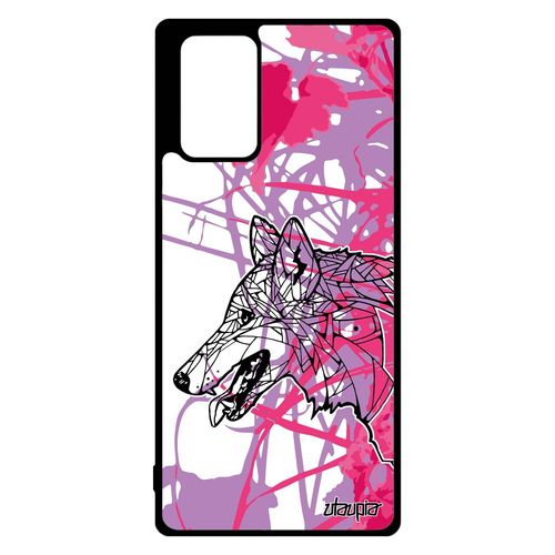 Coque Silicone Pour Samsung Note 20 Loup Hiver Solitaire Portable Azteque Nature Housse Feuilles Caoutchouc Animal Femme 4g Galaxy
