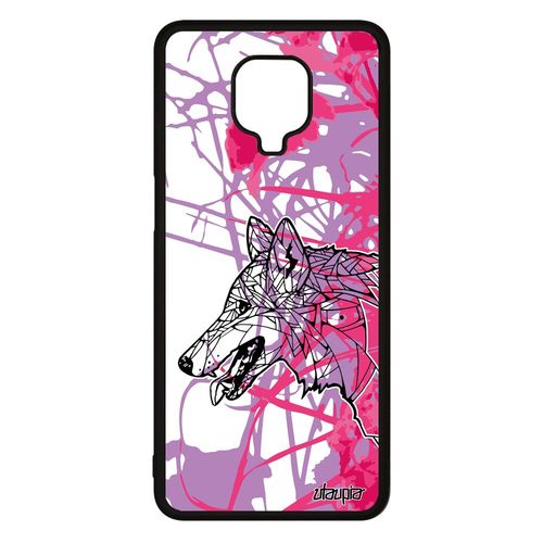 Coque Xiaomi Redmi Note 9 Pro Silicone Loup Metal Fleur De Protection Rose Mobile Graphique Chien Tpu Original Dessin Femme Ethnique